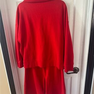 PINK Victoria's Secret Red Seperates sweatshirt and sweatpants